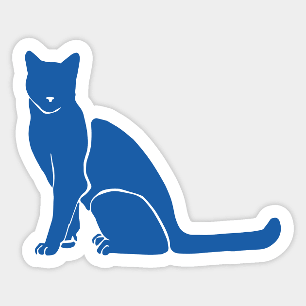 Matisse's Cat Var. 2 in Blue Sticker by ECMazur